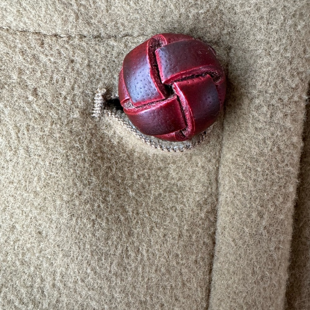 Double breasted, collarless wool coat. EUC! - Picture 3 of 6